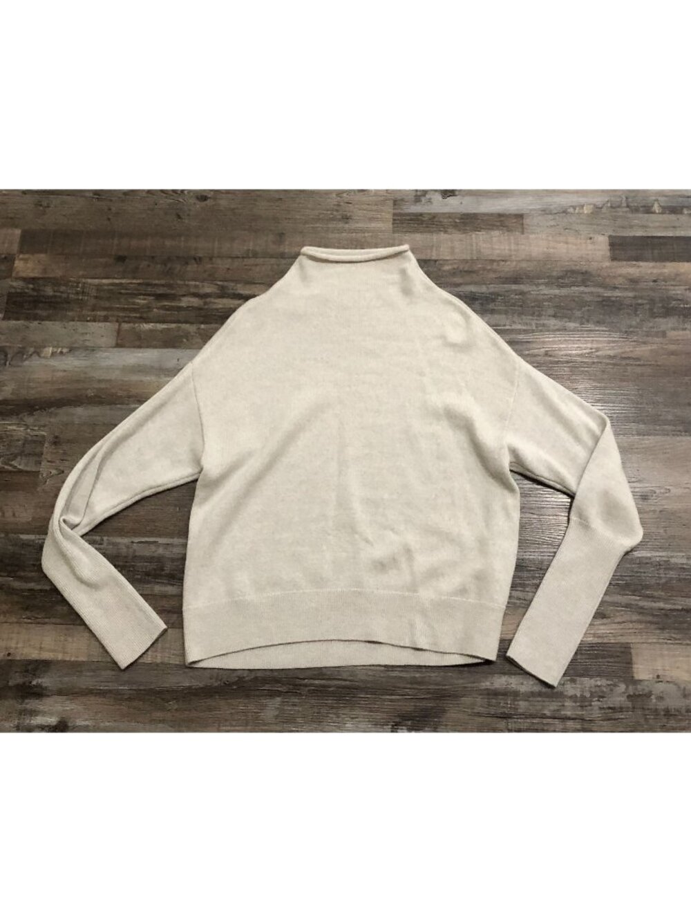 Aritzia Wilfred Mock Neck Sweater Womens Large Gray Wool Long Sleeve